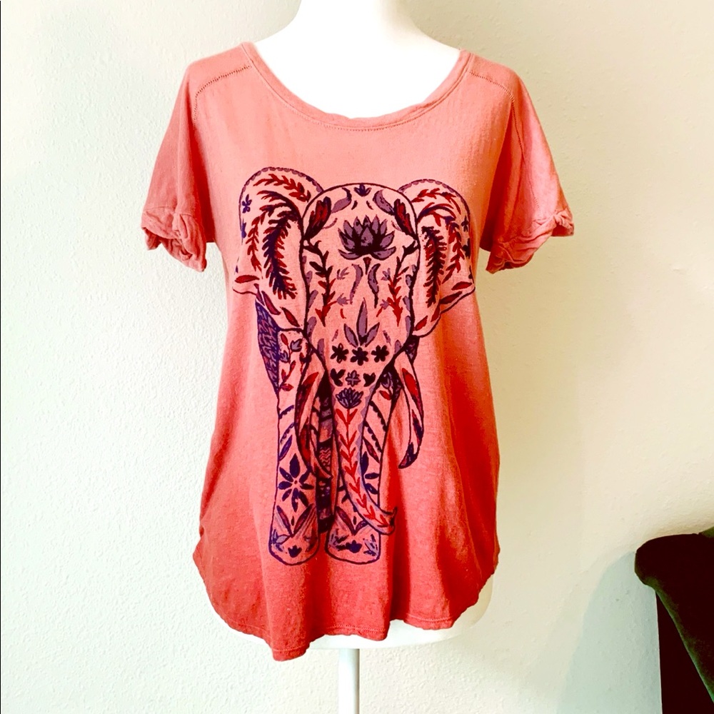 Lucky Brand Ombré Elephant Top